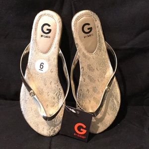 Guess Gold Sandals Never Worn